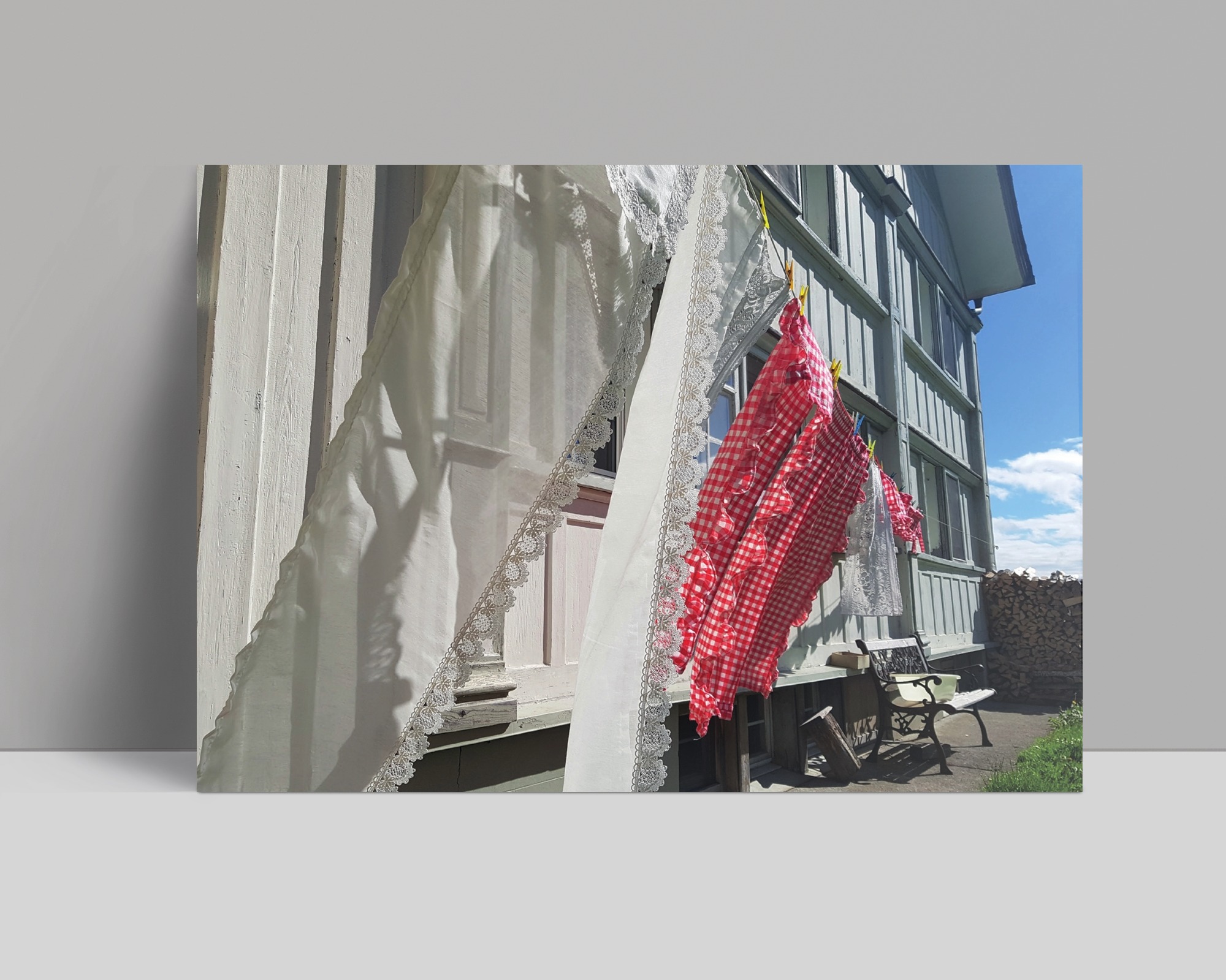 postkarte - vorhangwäsche